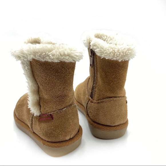Stride Rite Girls Tan Suede Leather Lined Boots - Picture 5 of 6